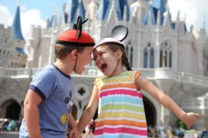 Kids and Cinderella Castle