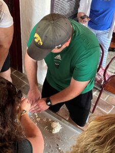 making cheese