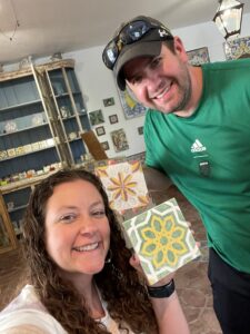 painting tiles