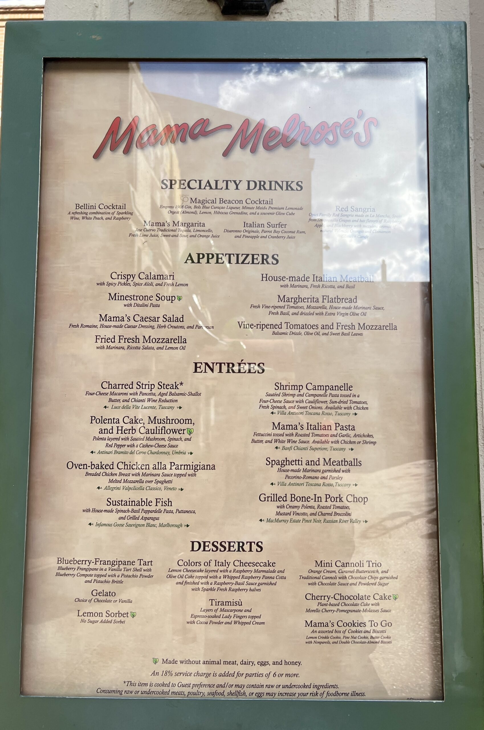 Mama Melrose's Menu