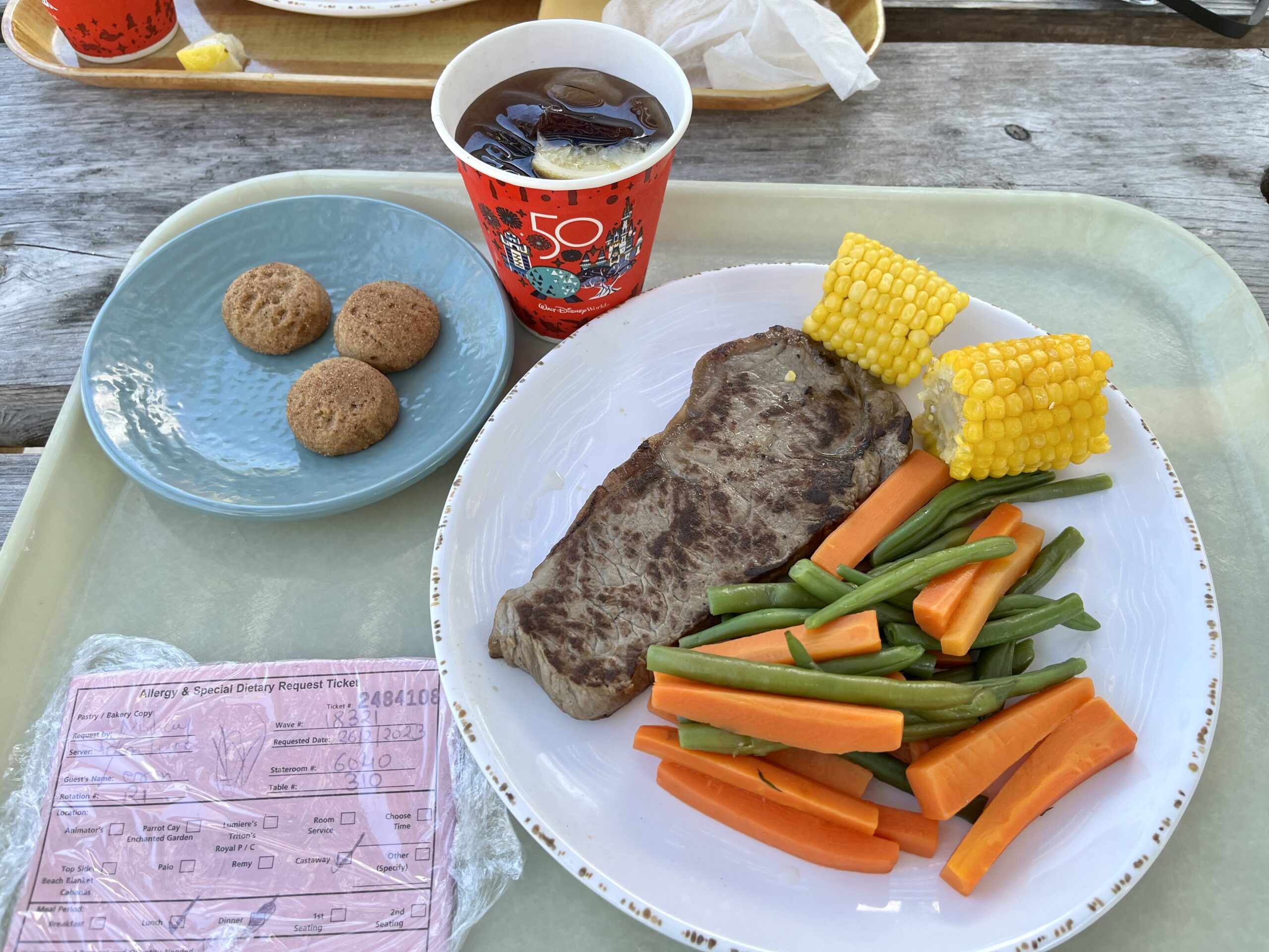 Castaway Cay Steak Gluten-Free Dining on the Disney Wish