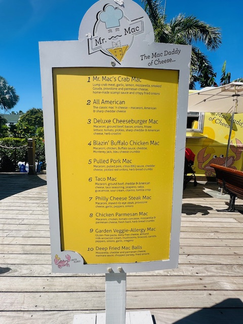 Mr. Mac menu