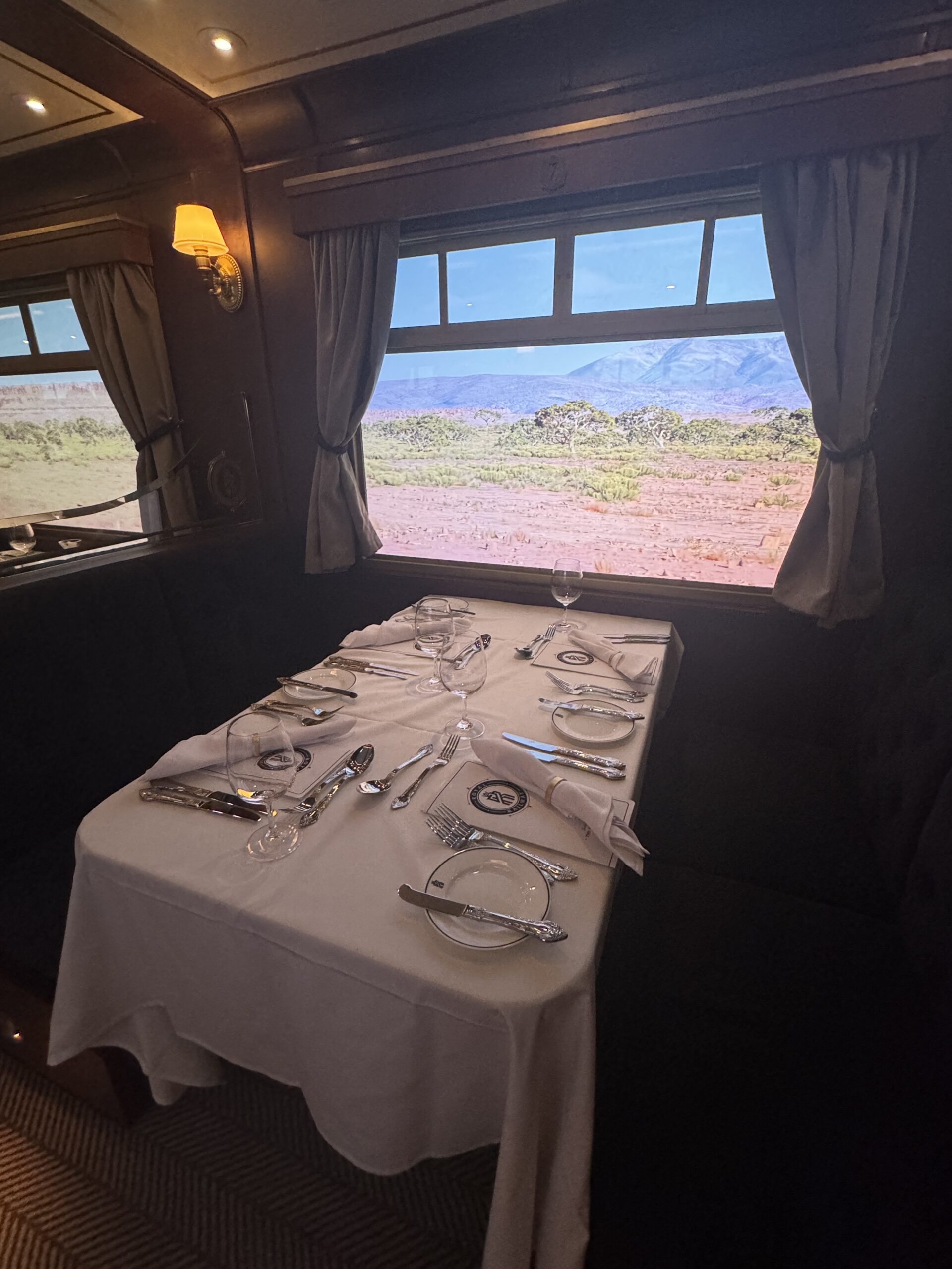 Utopia of the Seas is debuting a new dining experiences called the Royal Railway Dining Experience