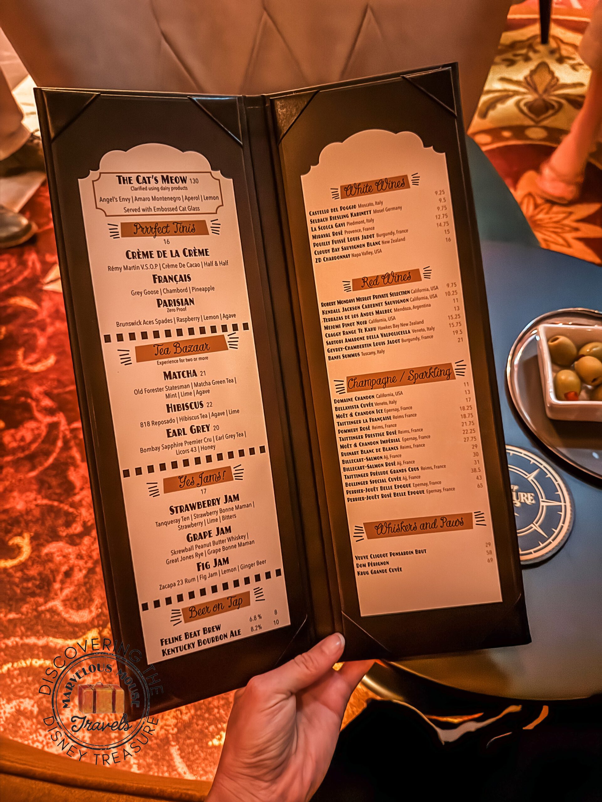 Scat Cat Lounge Menu Disney Treasure